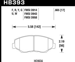 HAWK 89/03-17 Honda Accord HPS 5.0 Front Brake Pads for Honda Accord 7