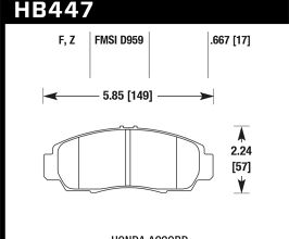 HAWK 03-04 Honda Accord HPS Street Front Brake Pads for Honda Accord 7