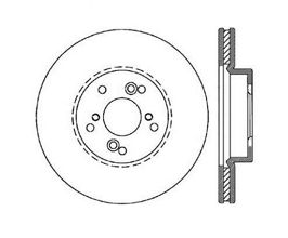 StopTech StopTech Power Slot Slotted 99-08 Acura TL (STD Caliper) / 01-03 CL / 04-09 TSX Front Right Rotor for Honda Accord 7