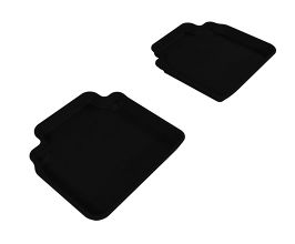 3D Mats 2008-2012 Honda Accord Kagu 2nd Row Floormats - Black for Honda Accord 8