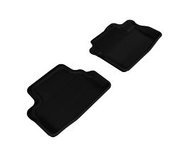 3D Mats 2008-2012 Honda Accord Coupe Kagu 2nd Row Floormats - Black for Honda Accord 8