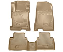 Husky Liners 08-12 Honda Accord (4DR) WeatherBeater Combo Tan Floor Liners (One Piece for 2nd Row) for Honda Accord 8