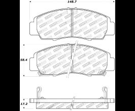 StopTech StopTech Street Touring 04-09 Acura TSX / 09 Accord V6 Coupe ONLY Front Brake Pads for Honda Accord 8