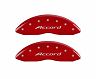 MGP Caliper Covers 4 Caliper Covers Engraved Front Accord Engraved Rear Accord Red finish silver ch for Honda Accord Touring/Sport/Sport Special Edition
