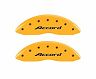 MGP Caliper Covers 4 Caliper Covers Engraved Front Accord Engraved Rear Accord Yellow finish black ch for Honda Accord Touring/Sport/Sport Special Edition