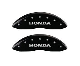 MGP Caliper Covers 4 Caliper Covers Engraved Front Honda Engraved Rear H Logo Black finish silver ch for Honda Accord 9