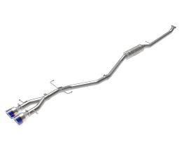 aFe Power Takeda 2.5in 304SS Cat-Back Exhaust System 17-20 Honda Civic SI Coupe L4-1.5L (t) - BL Flame Tip for Honda Civic 10