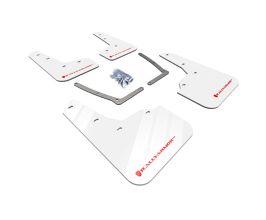 Rally Armor 16-21 Honda Civic Si Coupe White UR Mud Flap w/ Red Logo for Honda Civic 10