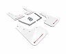 Rally Armor 16-21 Honda Civic Si Coupe White UR Mud Flap w/ Red Logo
