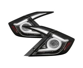 Spyder 16-19 Honda Civic 4 Door Light Bar LED Tail Lights - Black - ALT-YD-HC164D-LB-BK for Honda Civic 10