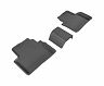 3D Mats 2016-2020 Honda Civic Kagu 2nd Row Floormats - Black for Honda Civic