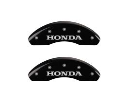 MGP Caliper Covers 4 Caliper Covers Engraved Front Honda Rear H Logo Black Finish Silver Char 2017 Honda Civic for Honda Civic 10