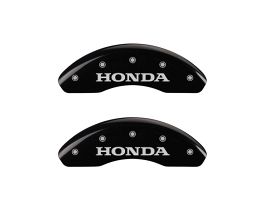 MGP Caliper Covers 4 Caliper Covers Engraved Front Honda Rear H Logo Black Finish Silver Char 2017 Honda Civic for Honda Civic 10