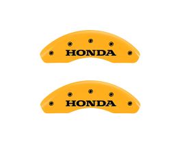 MGP Caliper Covers 4 Caliper Covers Engraved Front Honda Rear H Logo Yellow Finish Black Char 2018 Honda Civic for Honda Civic 10