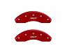 MGP Caliper Covers 4 Caliper Covers Engraved Front & Rear Red Finish Silver Characters 2018 Honda Civic