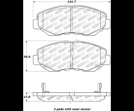 StopTech StopTech Street Touring 03-10 Honda Accord / 02-06 CR-V Front Brake Pads for Honda Civic 10