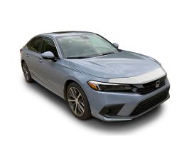 AVS 2022 Honda Civic Aeroskin Low Profile Hood Shield - Chrome for Honda Civic 11