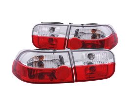 Anzo 1992-1995 Honda Civic Taillights Red/Clear for Honda Civic 5