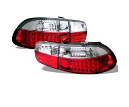 Spyder Honda Civic 92-95 2/4DR LED Tail Lights Red Clear ALT-YD-HC92-24D-LED-RC for Honda Civic 5