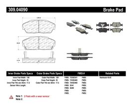 StopTech StopTech Performance 90-93 Acura Integra / 90-93 Honda Civic Sedan / 90-91 Prelude Front Brake Pads for Honda Civic 5