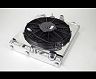 CSF Universal Half Radiator w/-16AN & Slip-On Fittings/12in SPAL Fan & Shroud