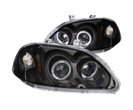 Anzo 1996-1998 Honda Civic Projector Headlights w/ Halo Black for Honda Civic 6