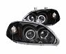 Anzo 1996-1998 Honda Civic Projector Headlights w/ Halo Black