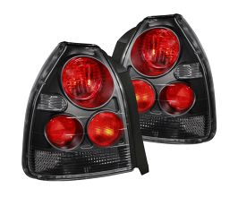 Anzo 1996-2000 Honda Civic Taillights Black for Honda Civic 6