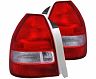 Anzo 1996-2000 Honda Civic Taillights Red/Clear for Honda Civic CX/DX