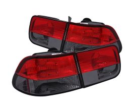 Anzo 1996-2000 Honda Civic Taillights Red/Smoke for Honda Civic 6