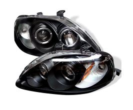 Spyder Honda Civic 99-00 Projector Headlights LED Halo Black High H1 Low H1 PRO-YD-HC99-AM-BK for Honda Civic 6