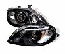 Spyder Honda Civic 99-00 Projector Headlights LED Halo Black High H1 Low H1 PRO-YD-HC99-AM-BK