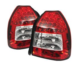 Spyder Honda Civic 96-00 3DR LED Tail Lights Red Clear ALT-YD-HC96-3D-LED-RC for Honda Civic 6