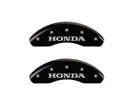 MGP Caliper Covers Front set 2 Caliper Covers Engraved Front Honda Black finish silver ch for Honda Civic 6