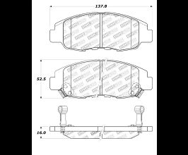StopTech StopTech Street Touring 98-02 Honda Accord Coupe/Sedan Front Brake Pads for Honda Civic 6