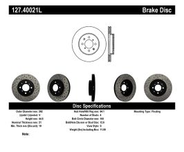 StopTech StopTech 90-01 Acura Integra (exc. Type R) / 01-05 Honda Civic / 07+ Honda Fit / 93-97 Del Sol VTEC for Honda Civic 7