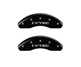 MGP Caliper Covers Front set 2 Caliper Covers Engraved Front i-Vtec Black finish silver ch for Honda Civic 8