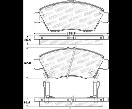 StopTech StopTech Street Select Brake Pads - Rear for Honda Civic 8