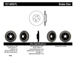 StopTech StopTech 02-06 Acura RSX Type S / 06-09 Honda Civic Si Slotted & Drilled Left Front Rotor for Honda Civic 8