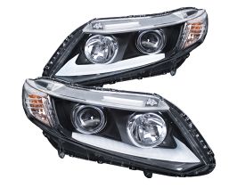 Anzo 2012-2015 Honda Civic Projector Headlights w/ U-Bar Chrome for Honda Civic 9