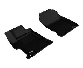 3D Mats 2014-2015 Honda Civic Sedan Kagu 1st Row Floormat - Black for Honda Civic 9