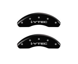 MGP Caliper Covers 4 Caliper Covers Engraved Front & Rear i-Vtec Black finish silver ch for Honda Civic 9