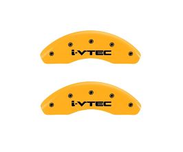MGP Caliper Covers Front set 2 Caliper Covers Engraved Front i-Vtec Yellow finish black ch for Honda Civic 9