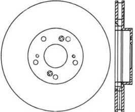 StopTech StopTech 02-15 Acura RSX / 02-15 Honda Civic Cryo Slotted & Drilled Right Front Rotor for Honda Civic 9