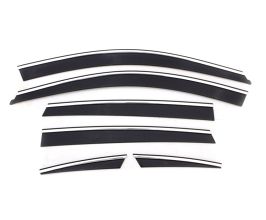 AVS 07-11 Honda CR-V Ventvisor Low Profile Deflectors 6pc - Smoke w/Chrome Trim for Honda CR-V 4