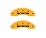 MGP Caliper Covers 4 Caliper Covers Engraved Front Honda Engraved Rear Crosstour Yellow finish black ch