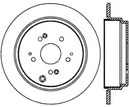 StopTech 07-18 Acura RDX Rear Premium Cryostop Brake Rotor for Honda CR-V 4