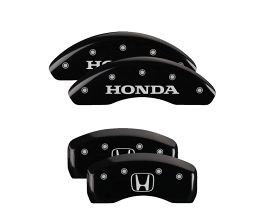 MGP Caliper Covers 4 Caliper Covers Engraved Front Honda Rear H Logo Black Finish Silver Char 2017 Honda CR-V for Honda CR-V 5
