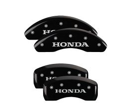 MGP Caliper Covers 4 Caliper Covers Engraved Front & Rear Honda Black Finish Silver Char 2017 Honda CR-V for Honda CR-V 5