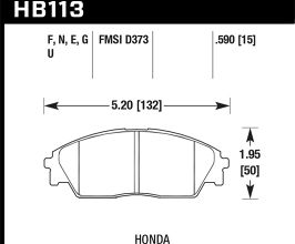 HAWK 88-91 Honda Civic 4WD / 90-91 CRX Si Blue 9012 Race Front Brake Pads for Honda CR-X 2
